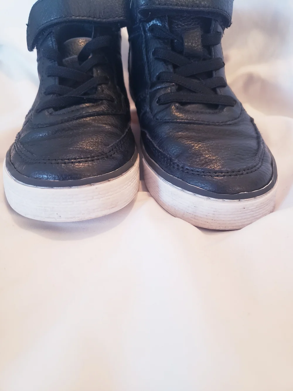 Children's Place Black High-Top Sneakers with Velcro Straps Size 11